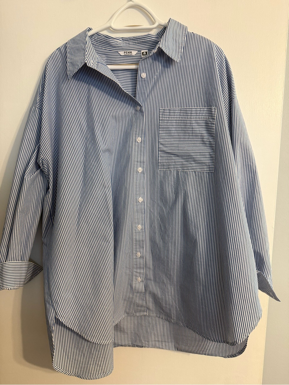 Penn Blue Stripe Women's Button-Up Shirt